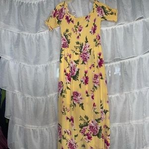 High low flower dress